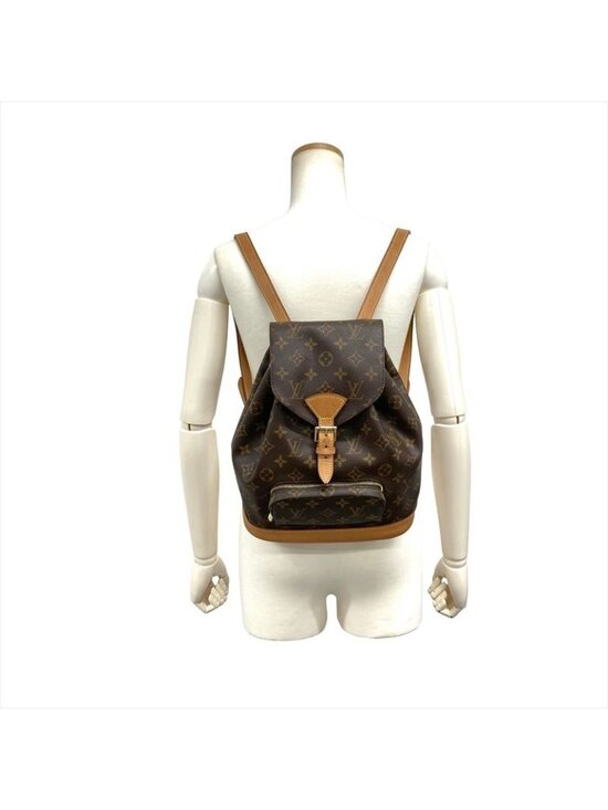 Louis Vuitton Montsouris MM Backpack Monogram Canvas Brown Gold Hardware main image 5